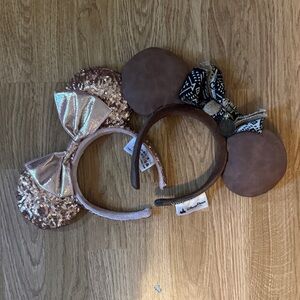 Sparkling Sequin and Bow Headband Duo